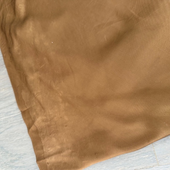 A.L.C. Penny Dress Draped Shoulder Brown Satin Maxi Gown - Size 2 - ALC Mocha - Picture 13 of 14